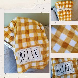 Rae Dunn RELAX Plush Throw